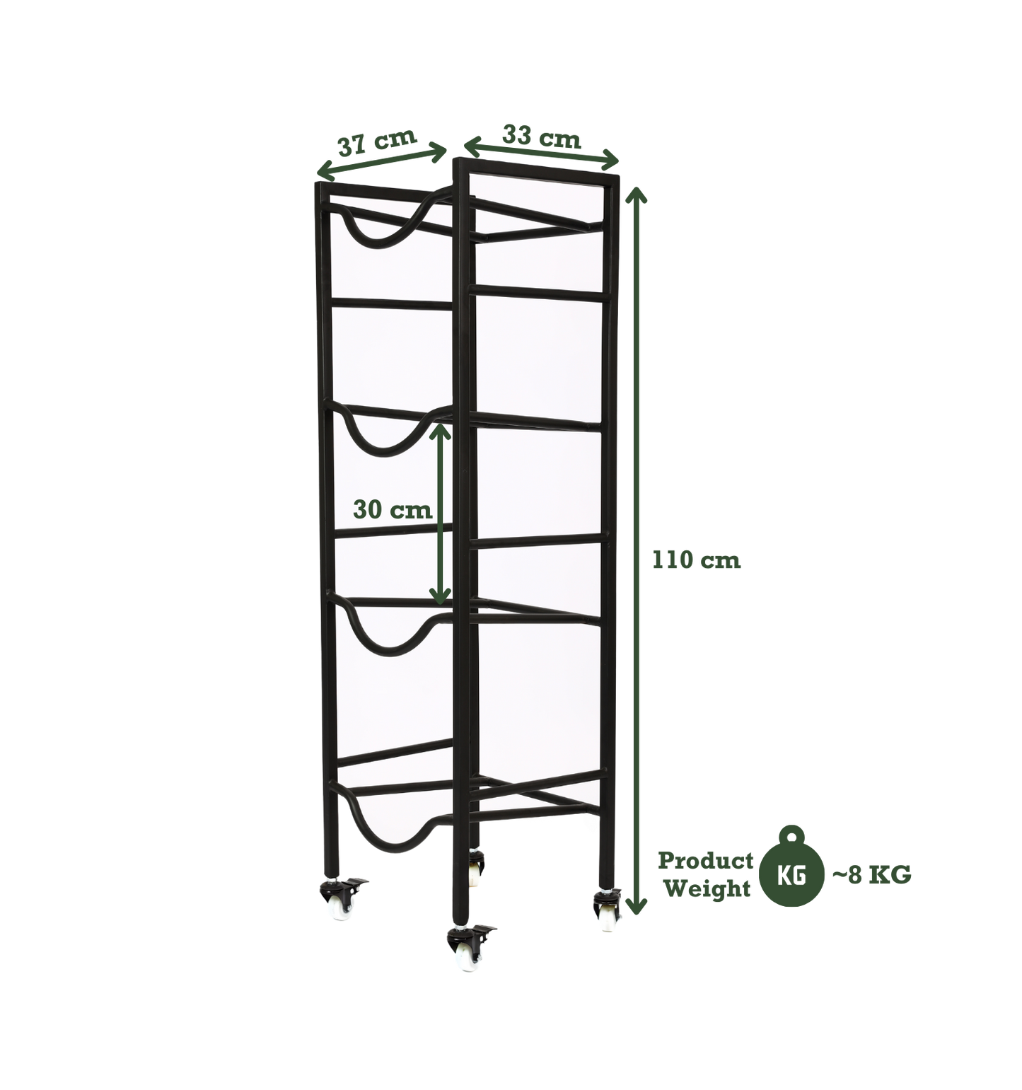 4-Tier WaterRack™ Premium with Wheels & Brakes