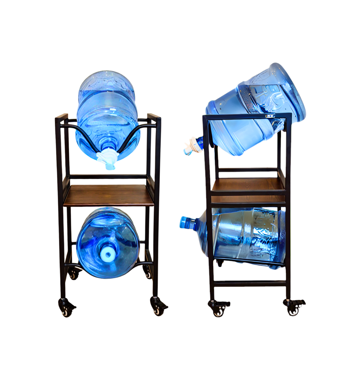 2-Tier WaterRack™ EasyFlow with Wheels & Brakes + 2x Water Jug Valve