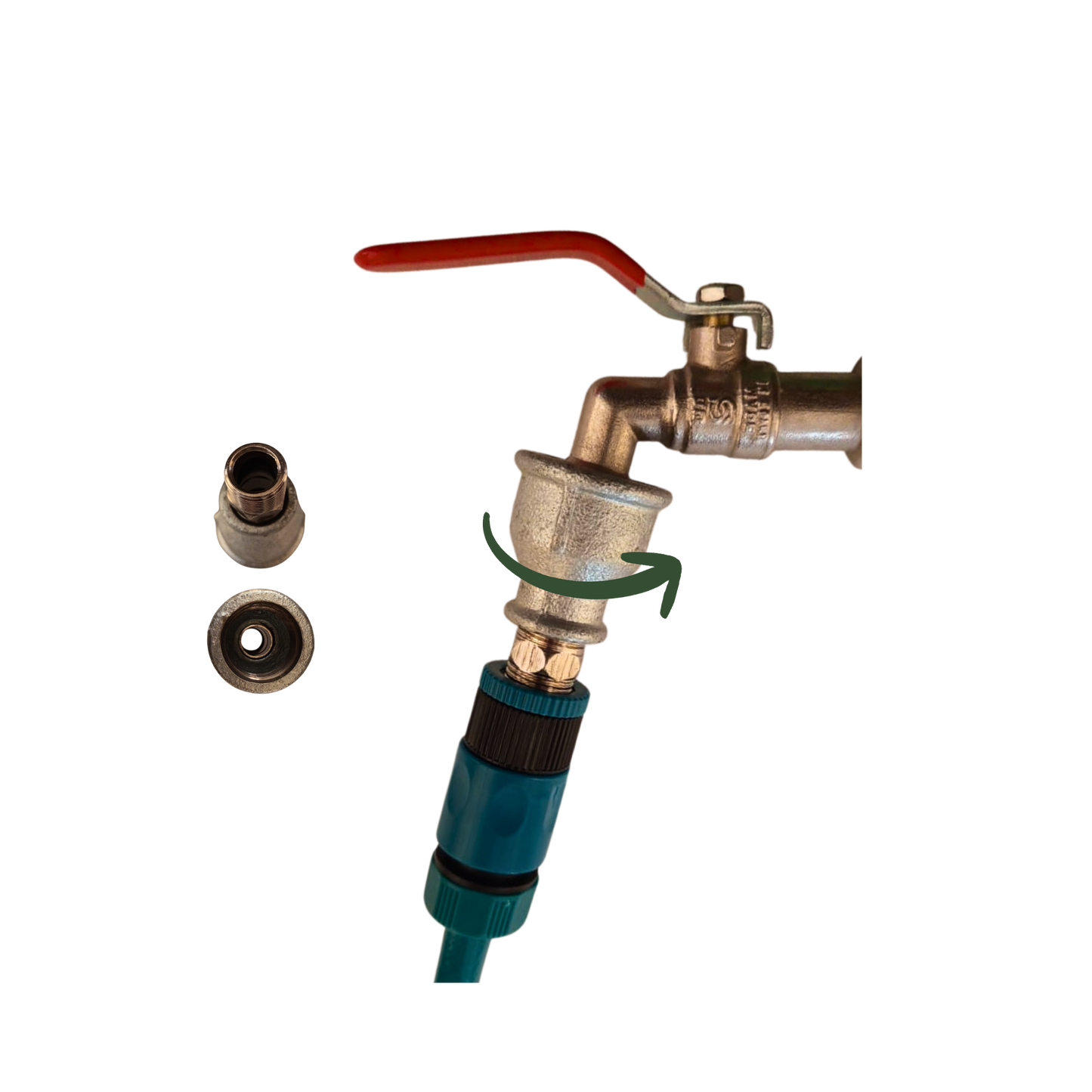 3/4" to 1/2" Faucet Adapter – Nickel Copper