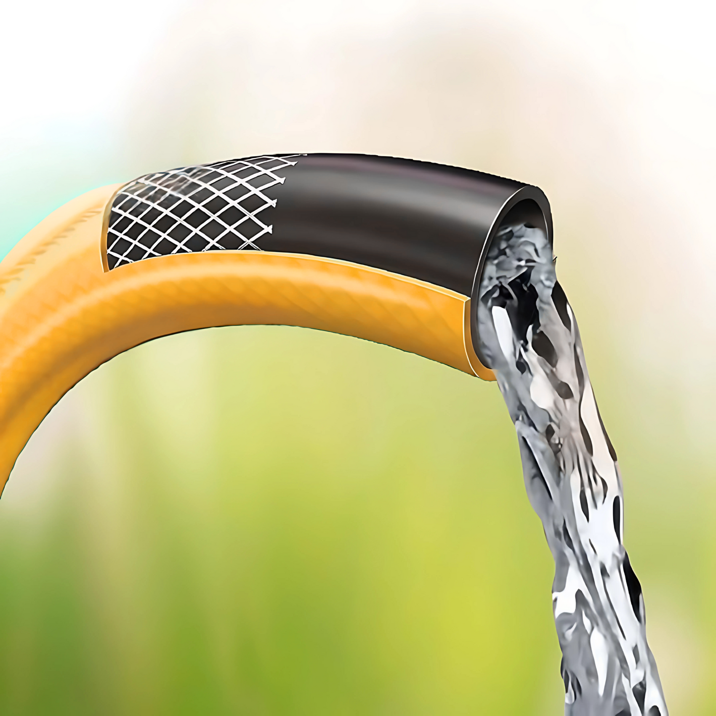 Full Set | Modern Hose Holder + 20m Heavy Duty PVC Hose + 9 Mode Sprayer + Connectors