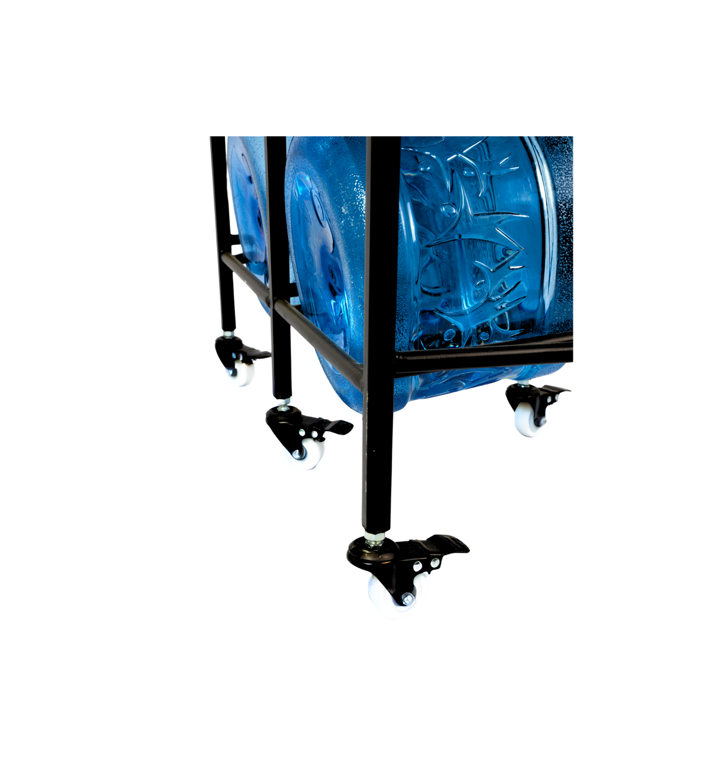 Dual 3-Tier WaterRack™ Premium with 2 Natural Wood Shelves, Wheels & Brakes