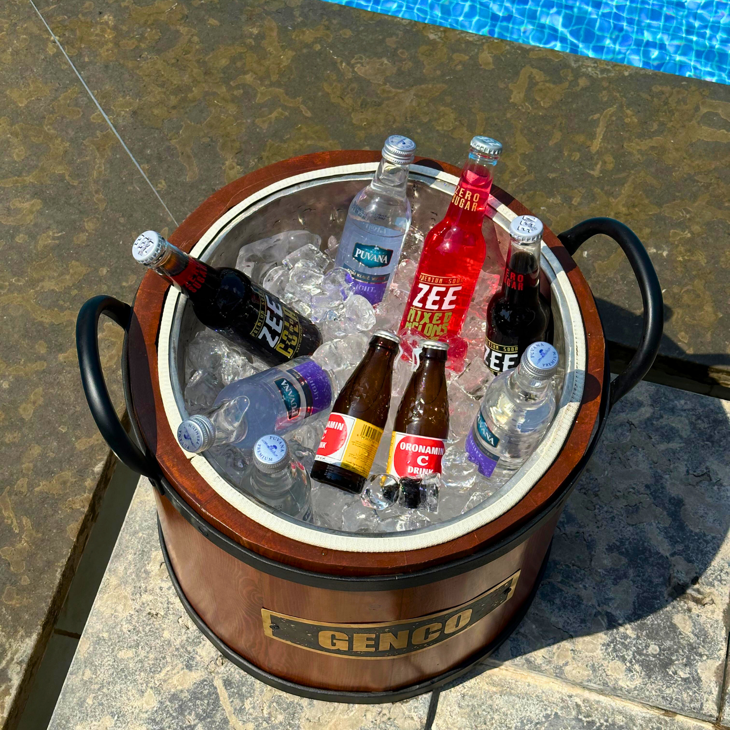 TimberChill Ice Bucket with Stainless Steel Interior