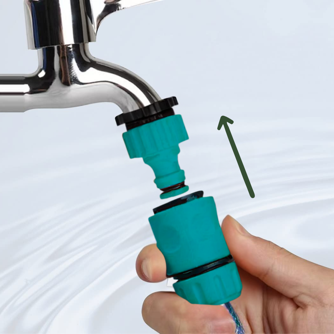 Full Set | Modern Hose Holder + 20m Heavy Duty PVC Hose + 9 Mode Sprayer + Connectors