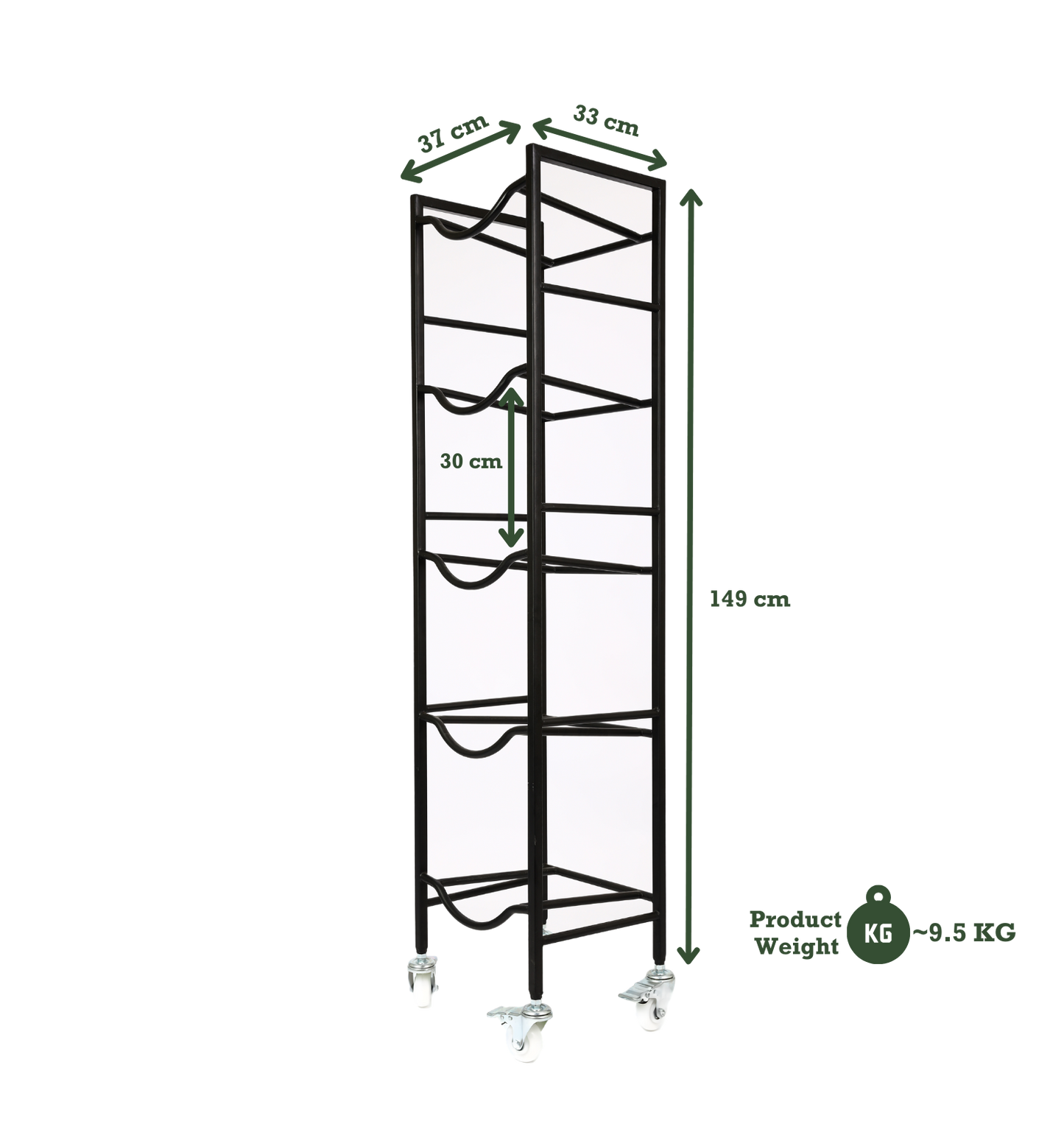 5-Tier WaterRack™ Premium with Wheels & Brakes