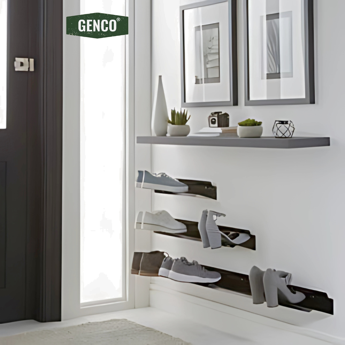 Floating Iron Shoe Rack