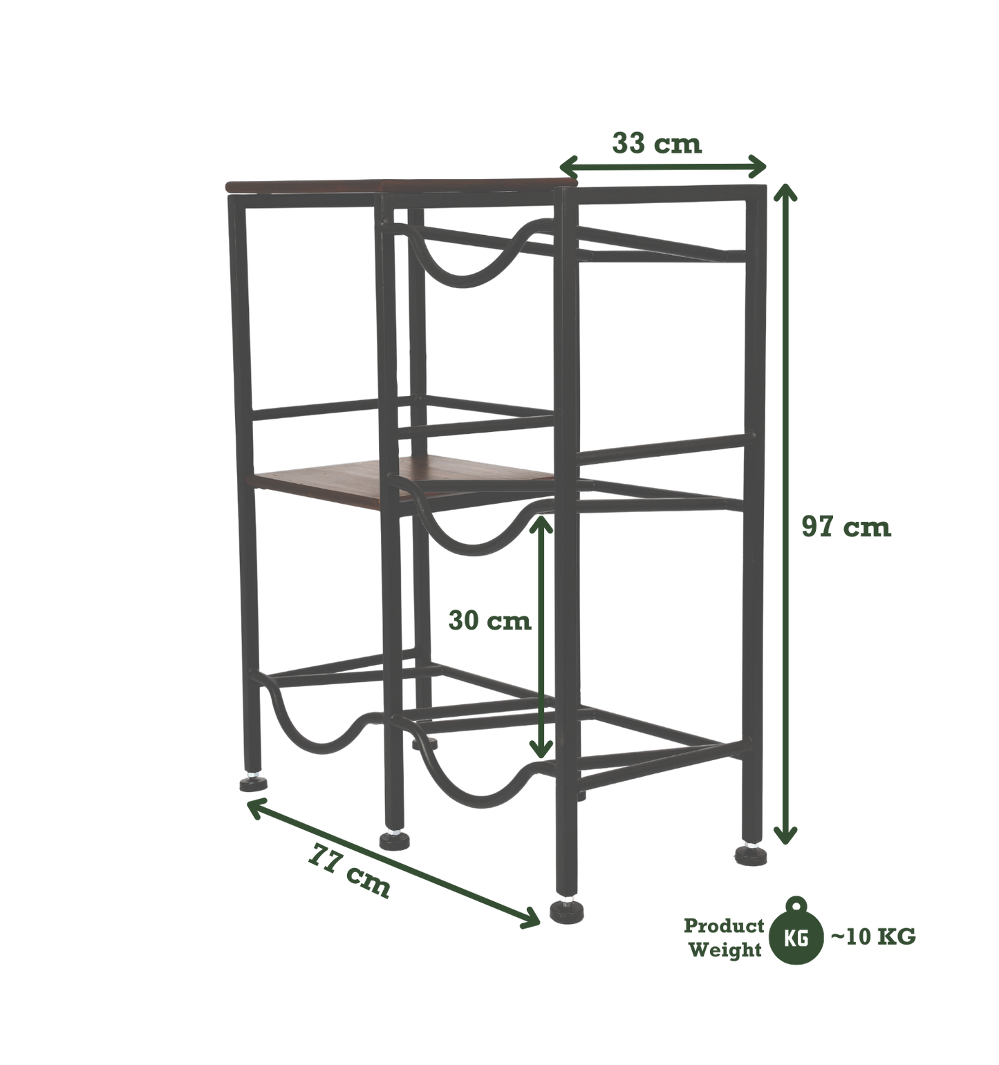 Dual 3-Tier WaterRack™ Premium with 2 Natual Wood Shelves