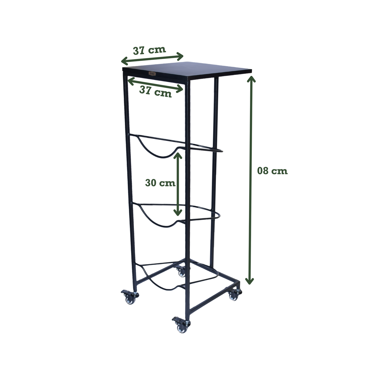 3-Tier WaterRack™ Lite with MDF Shelf, Wheels & Brakes