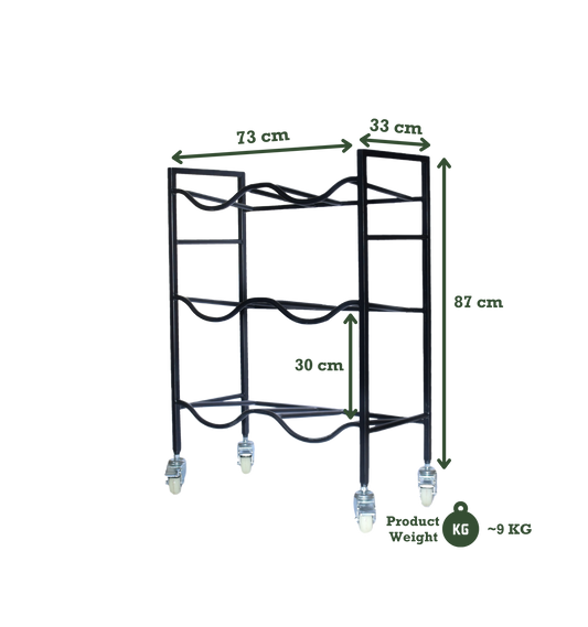 Dual 3-Tier WaterRack™ Premium with Wheels & Brakes