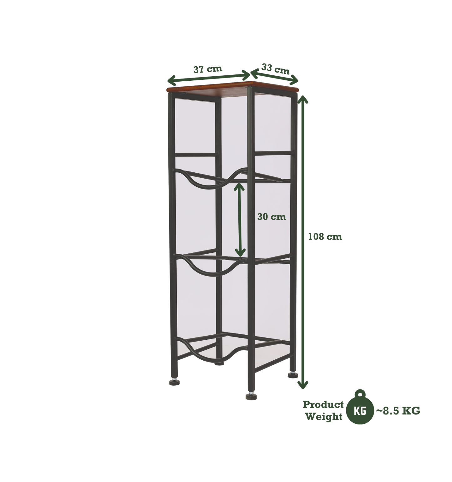 3-Tier WaterRack™ Premium with Natural Wood Shelf