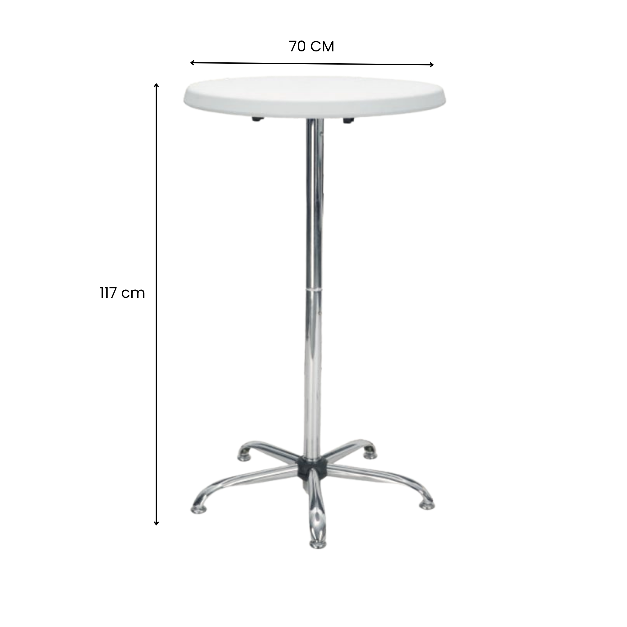 70cm Round Heavy-Duty Folding Bar Table
