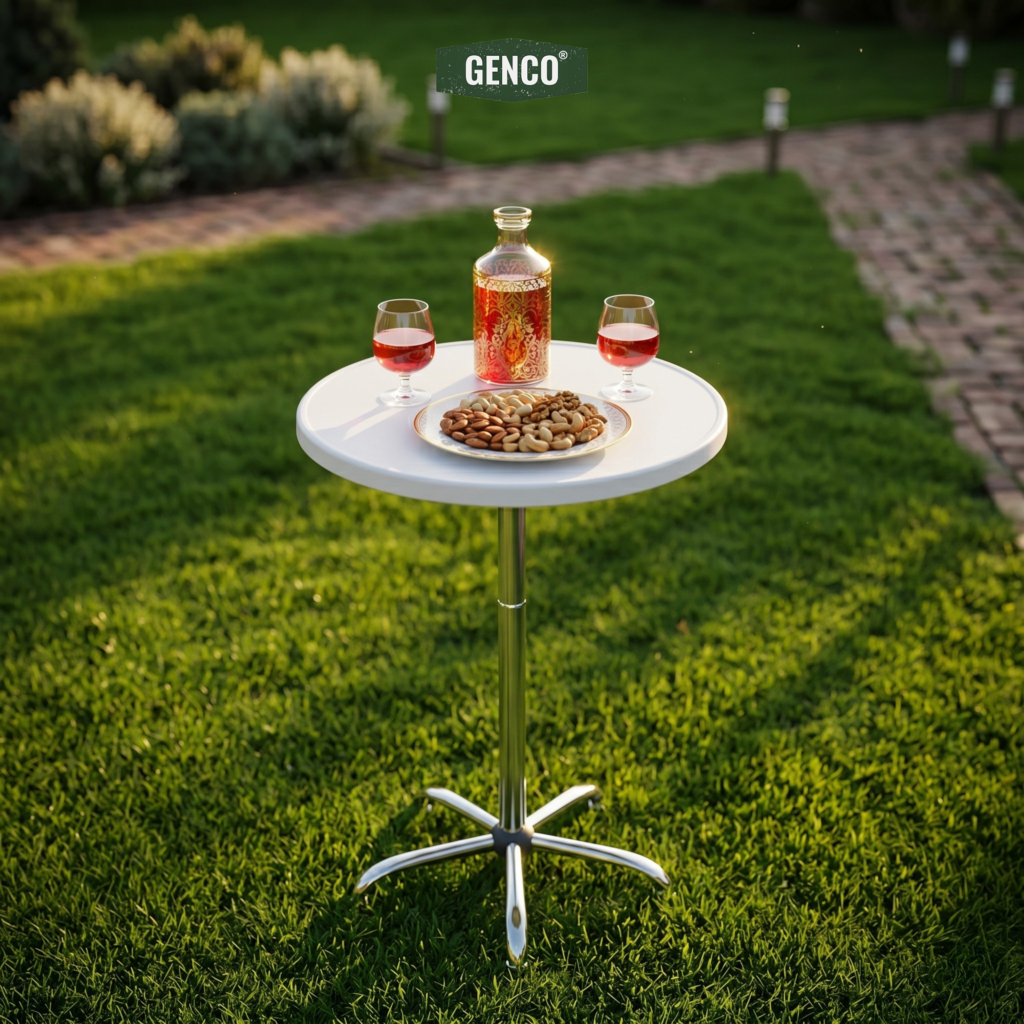 70cm Round Heavy-Duty Folding Bar Set | Table + 2 Bar Chairs