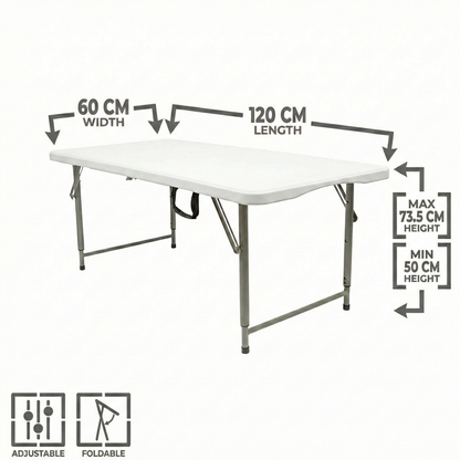 120x60cm Heavy-Duty Portable Folding Table