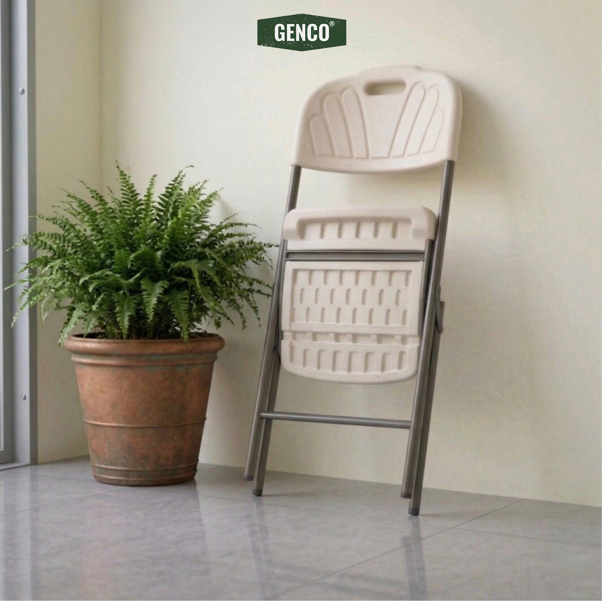 Heavy-Duty Steel-Frame Folding Chair