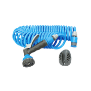 20m Coiled Hose Set with 7-Mode Spray Gun & Wall Mount