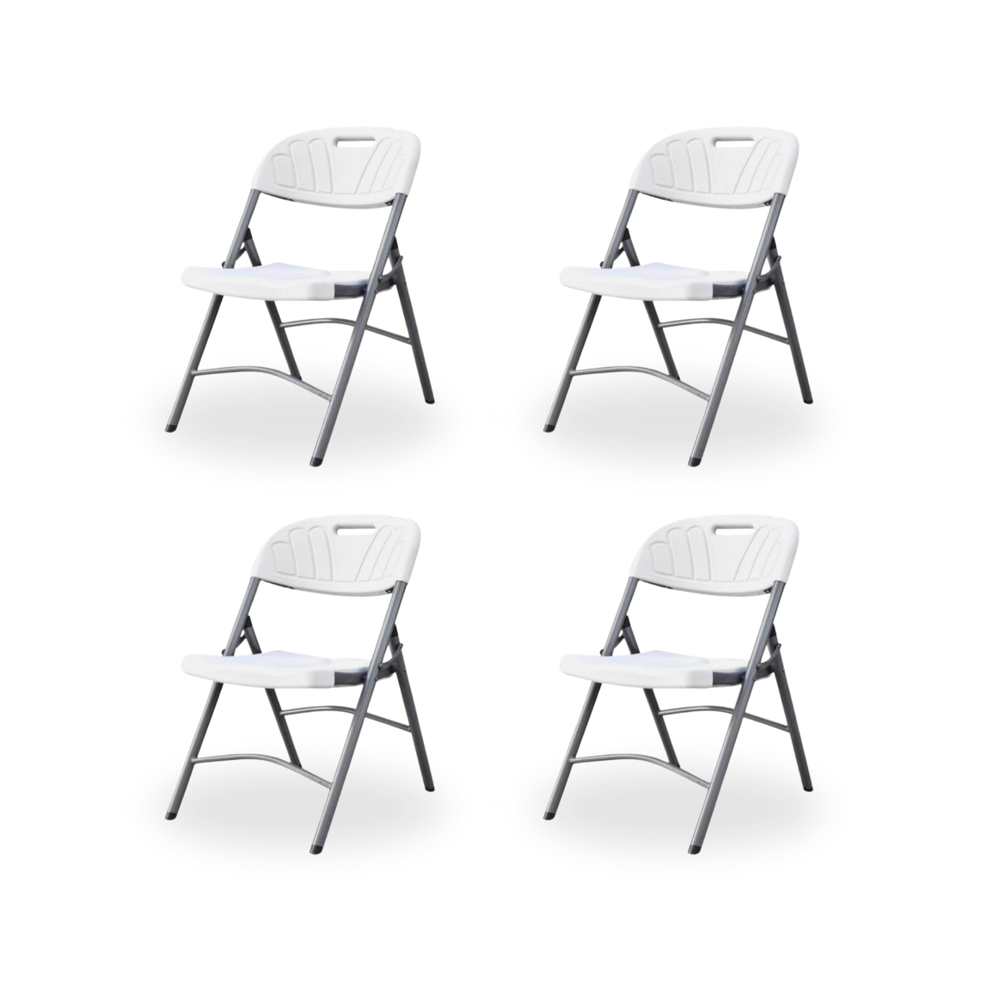 4-Pack Heavy-Duty Steel-Frame Portable Folding Chair