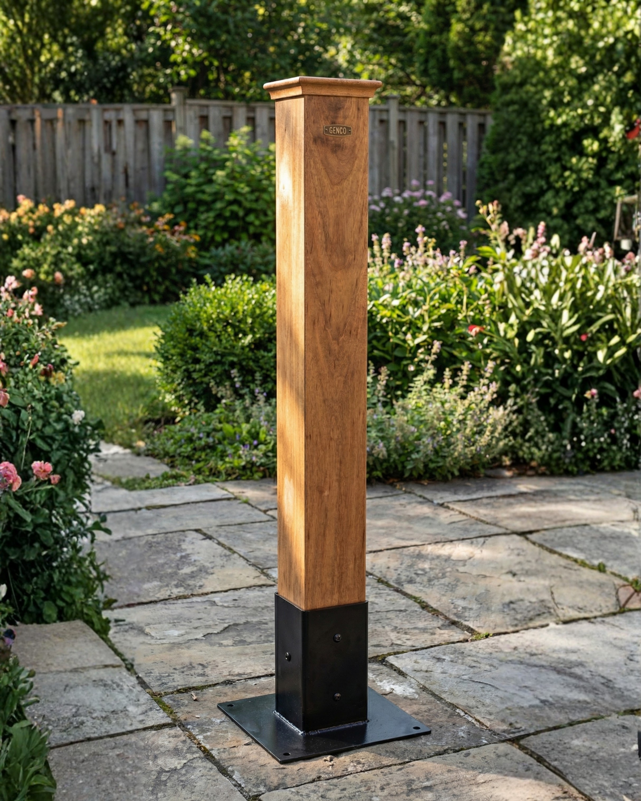 Genco Heavy-Duty Beechwood Mounting Post for Hose Reel