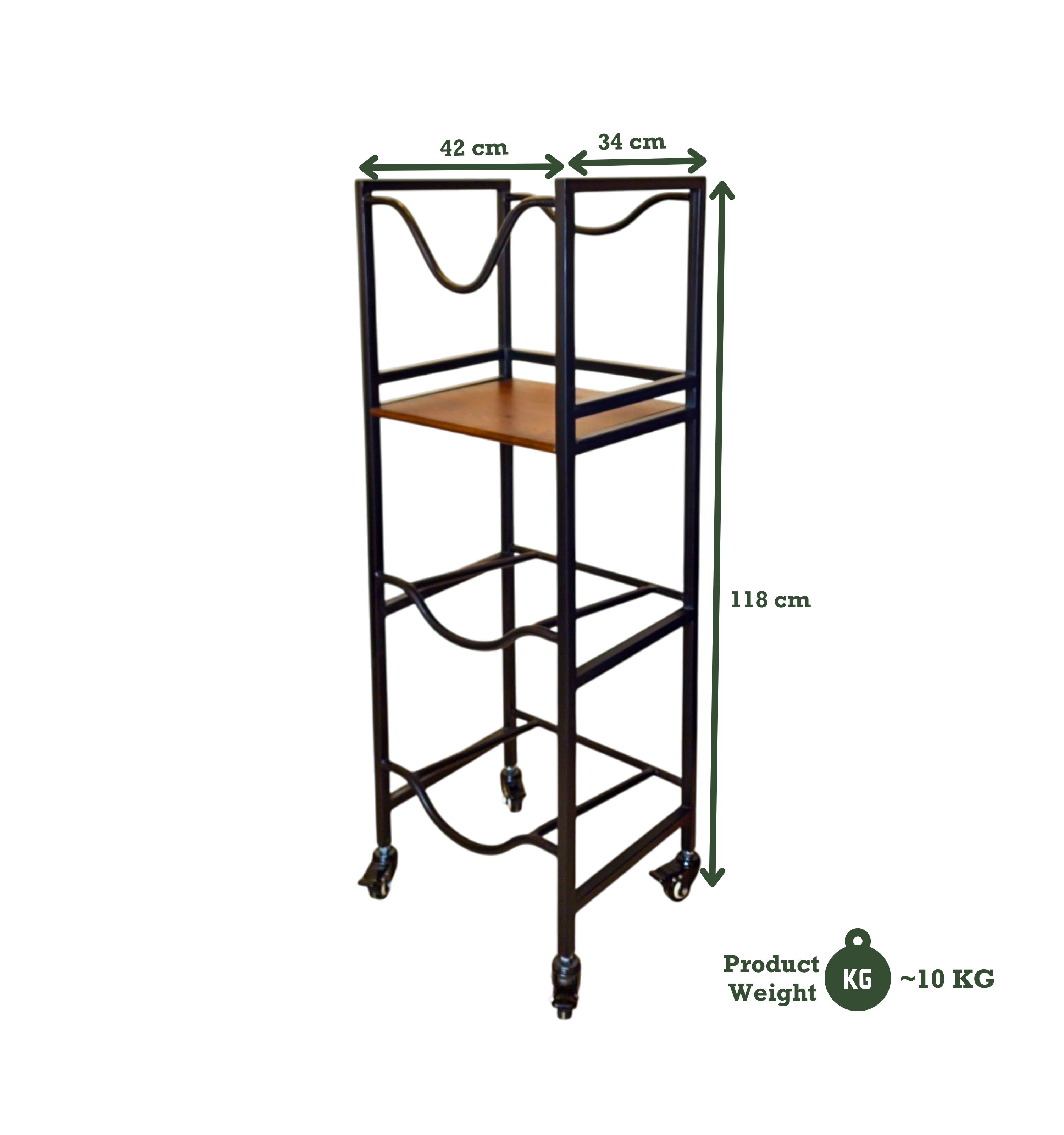 WaterRack EasyFlow | 3-Tier with Wheels & Brakes + 2x Water Jug Valve