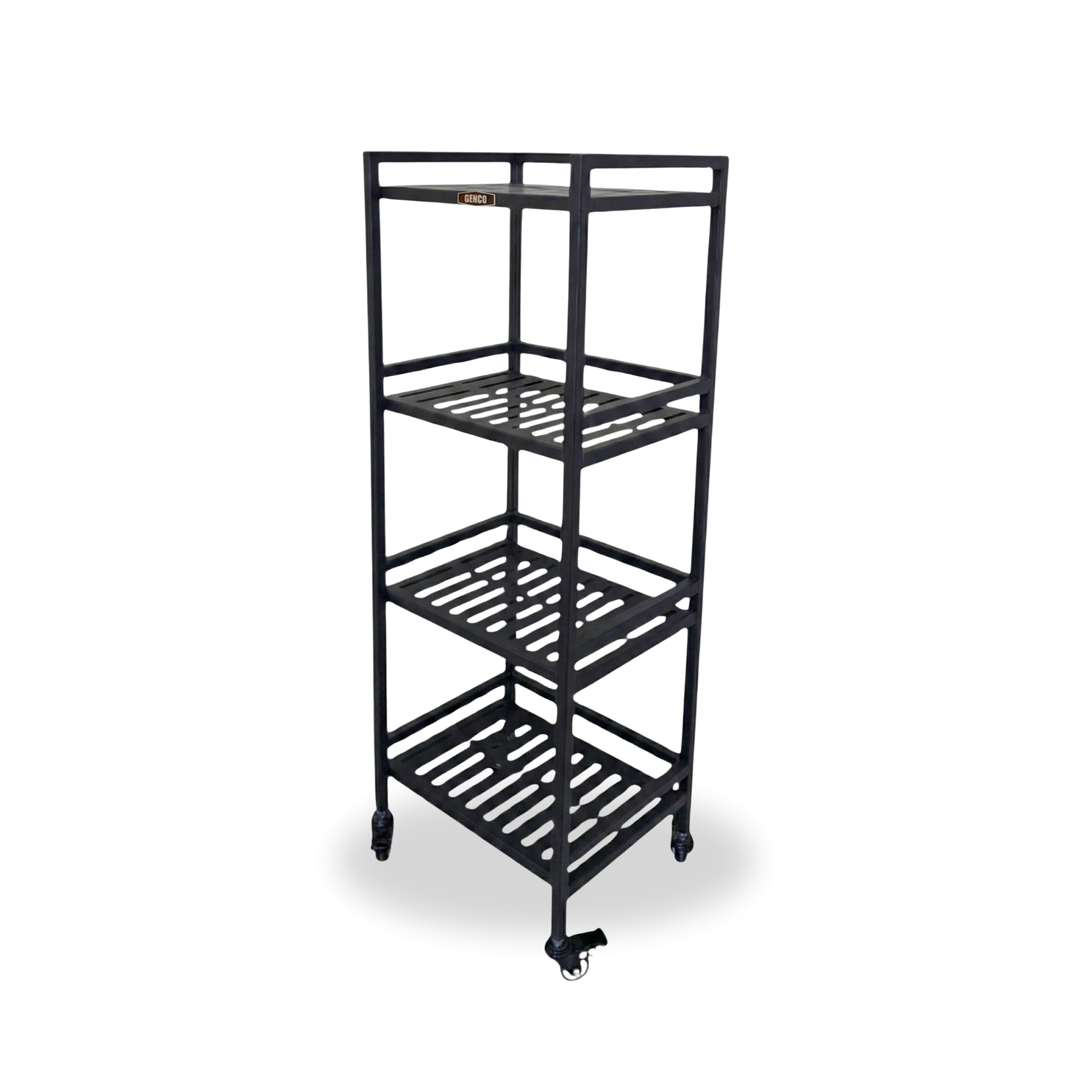 Ridge | 4-Tier Iron Rack with Wheels & Brakes
