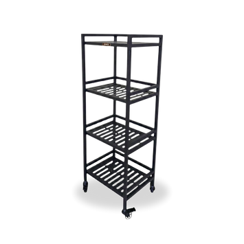 Ridge | 4-Tier Iron Rack with Wheels & Brakes