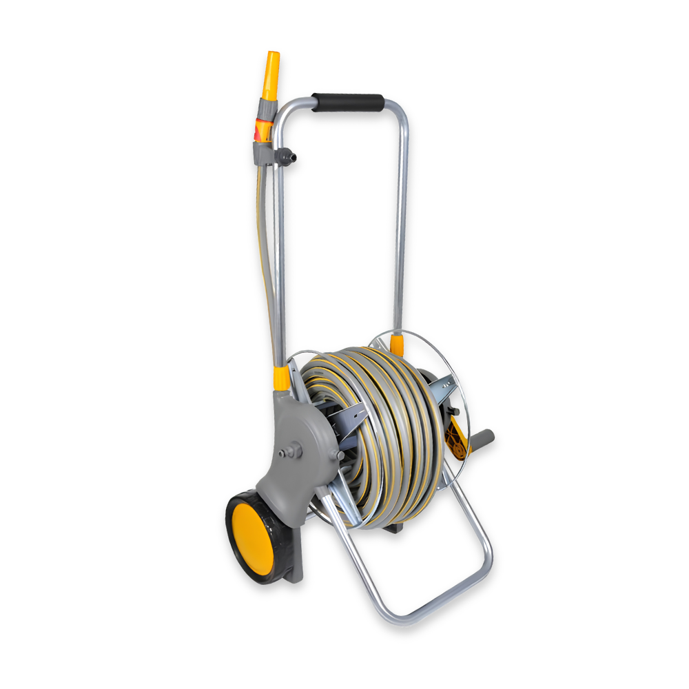 Metal Hose Reel Cart with 30M Hose - Hozelock UK Metal Heavy Duty