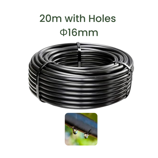 16mm PVC Pipe with Holes - 20m