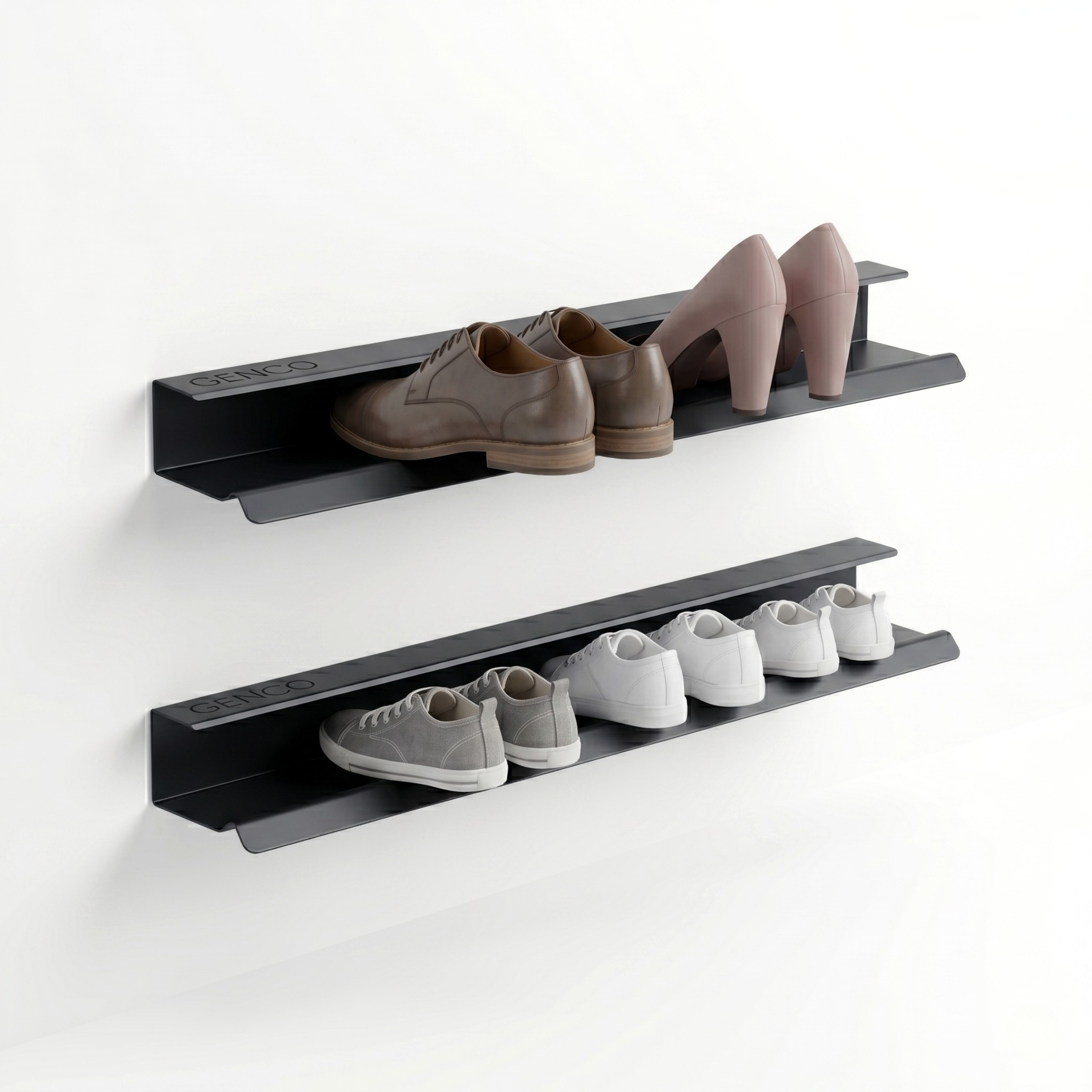 Floating Iron Shoe Rack