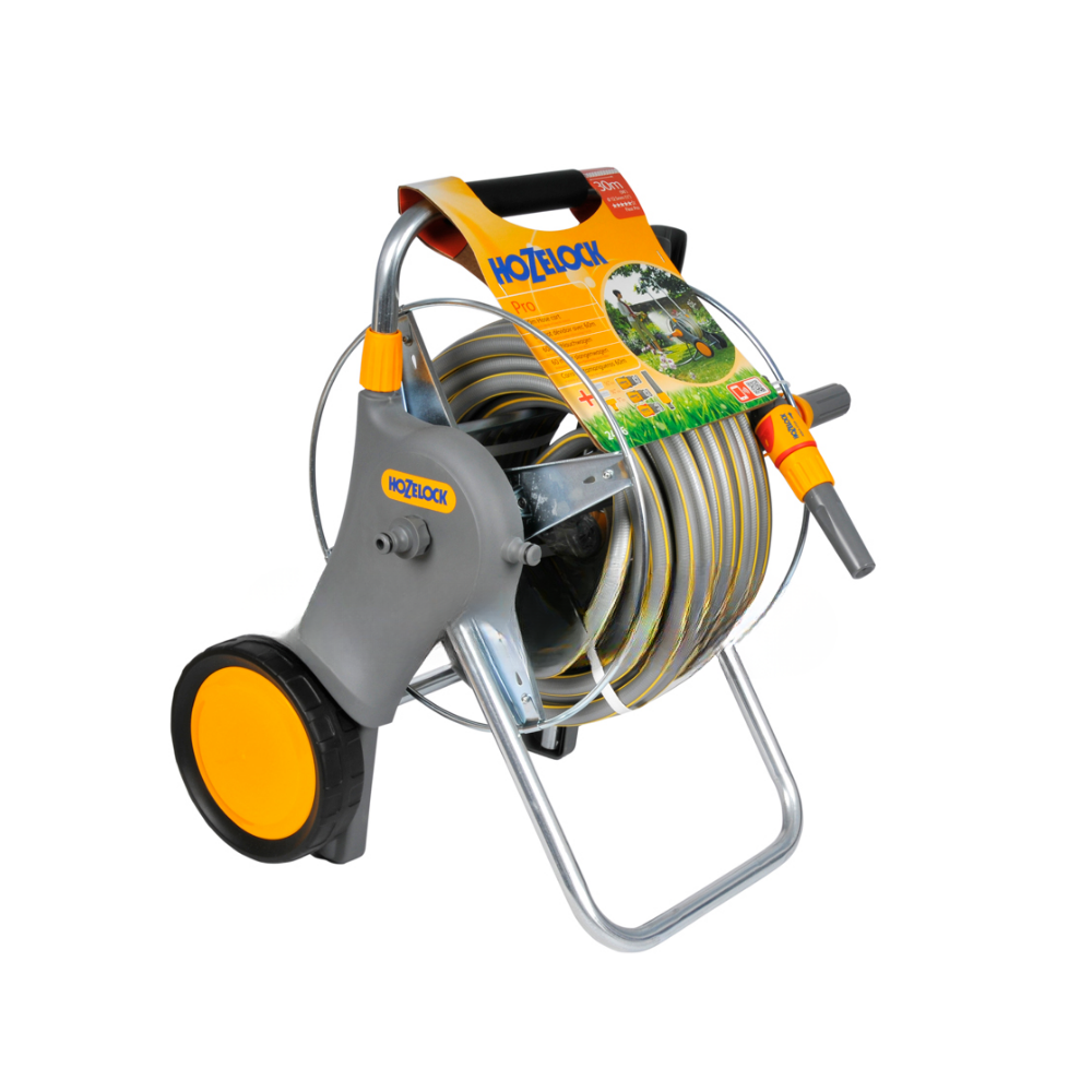 Metal Hose Reel Cart with 30M Hose - Hozelock UK Metal Heavy Duty