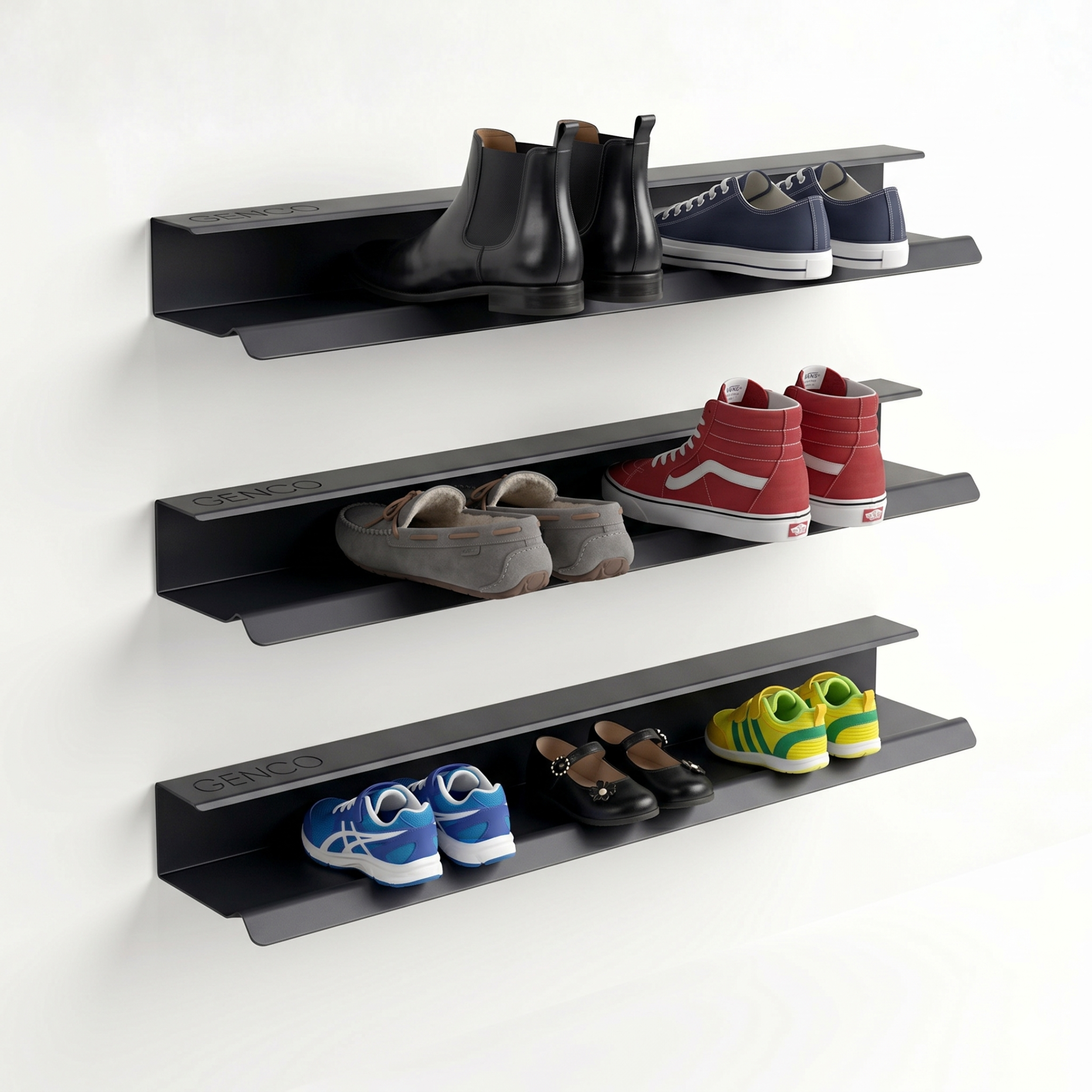 Floating Iron Shoe Rack