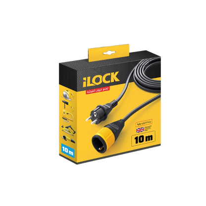 Extension Cord with Locking Plug - Heavy Duty - 10m