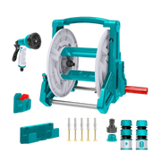 40m Wall-Mount Hose Reel with Connectors - 1/2 Inch (Hose Not Included)