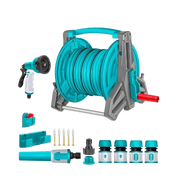20m Wall-Mount Hose Reel with 9-Mode Sprayer - 1/2 Inch