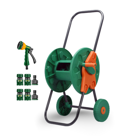 Large Capacity Wheeled Hose Cart - 60m (Without Hose)