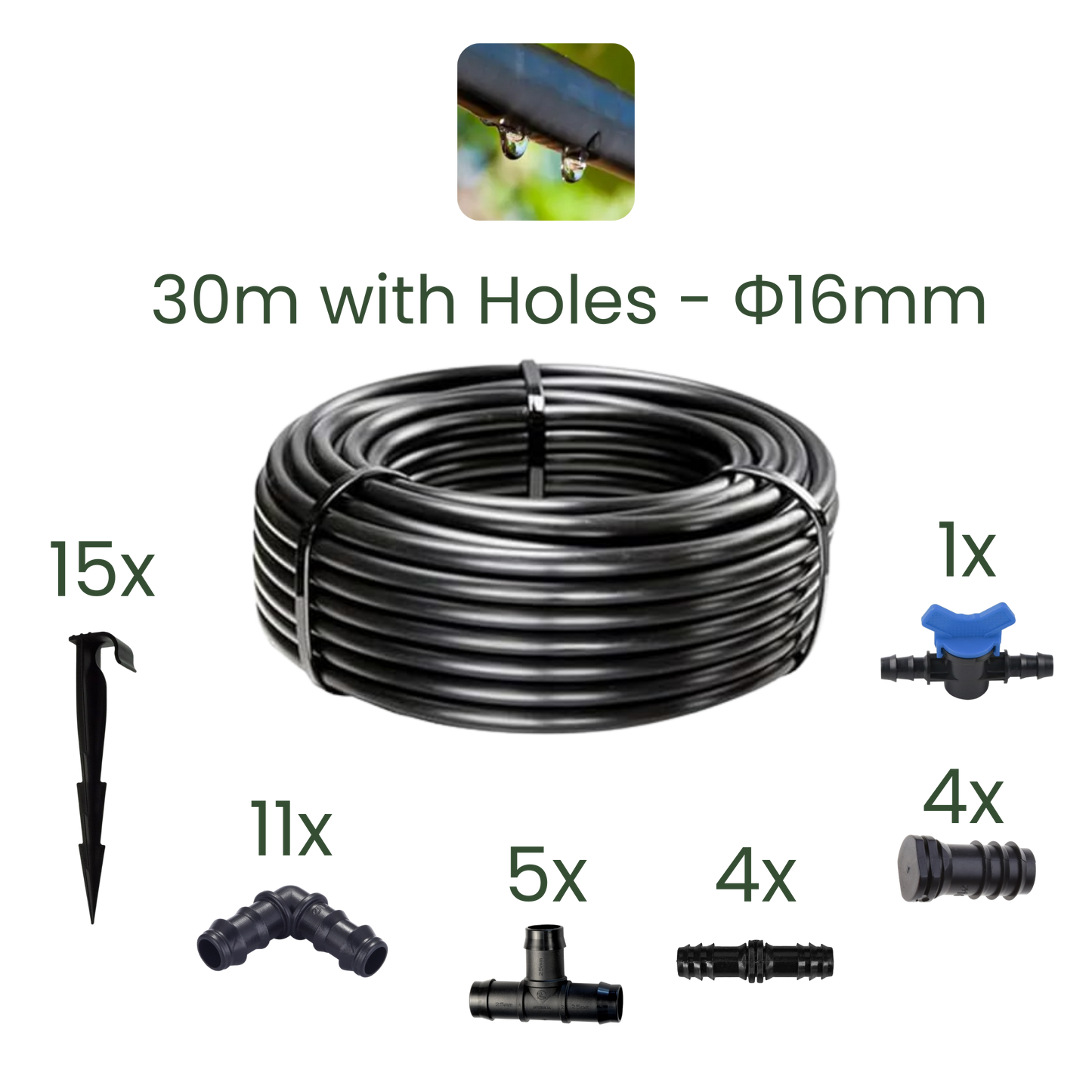 All-in-One Heavy-Duty Drip Irrigation Package - Imported