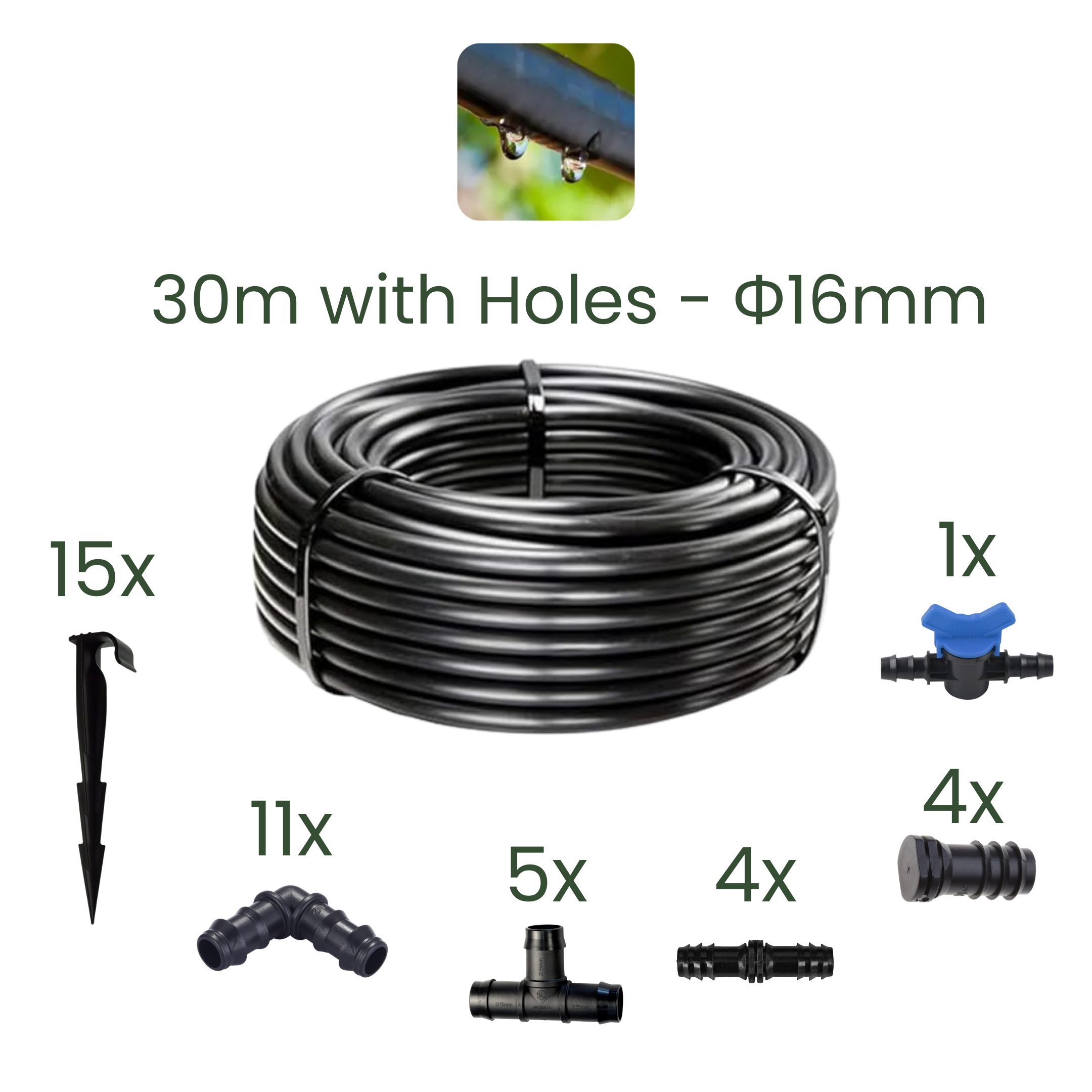 All-in-One Heavy-Duty Drip Irrigation Package - Imported