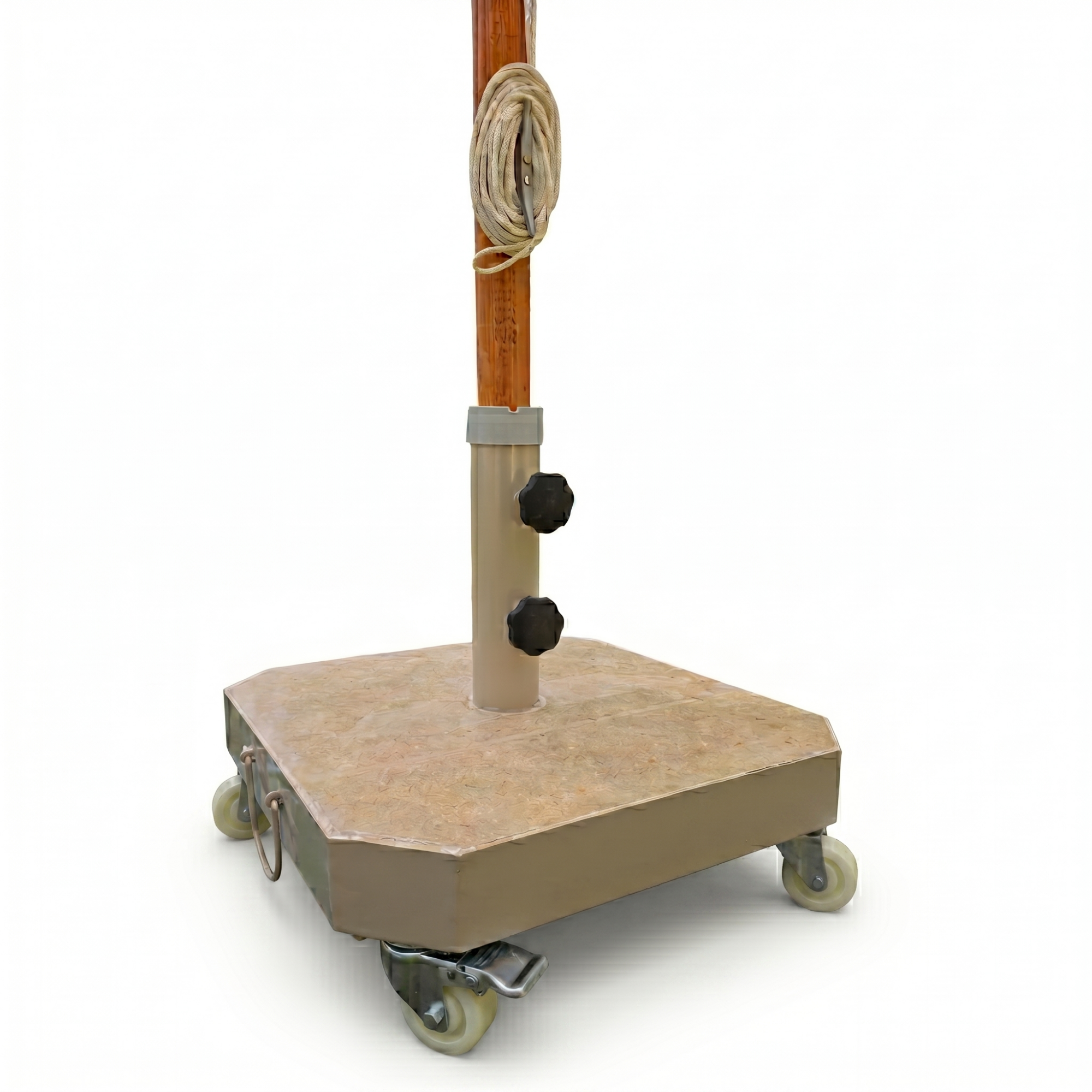 4m Beechwood XL Umbrella – Easy-Pull Rope Mechanism | With Heavy-Duty Marble Base