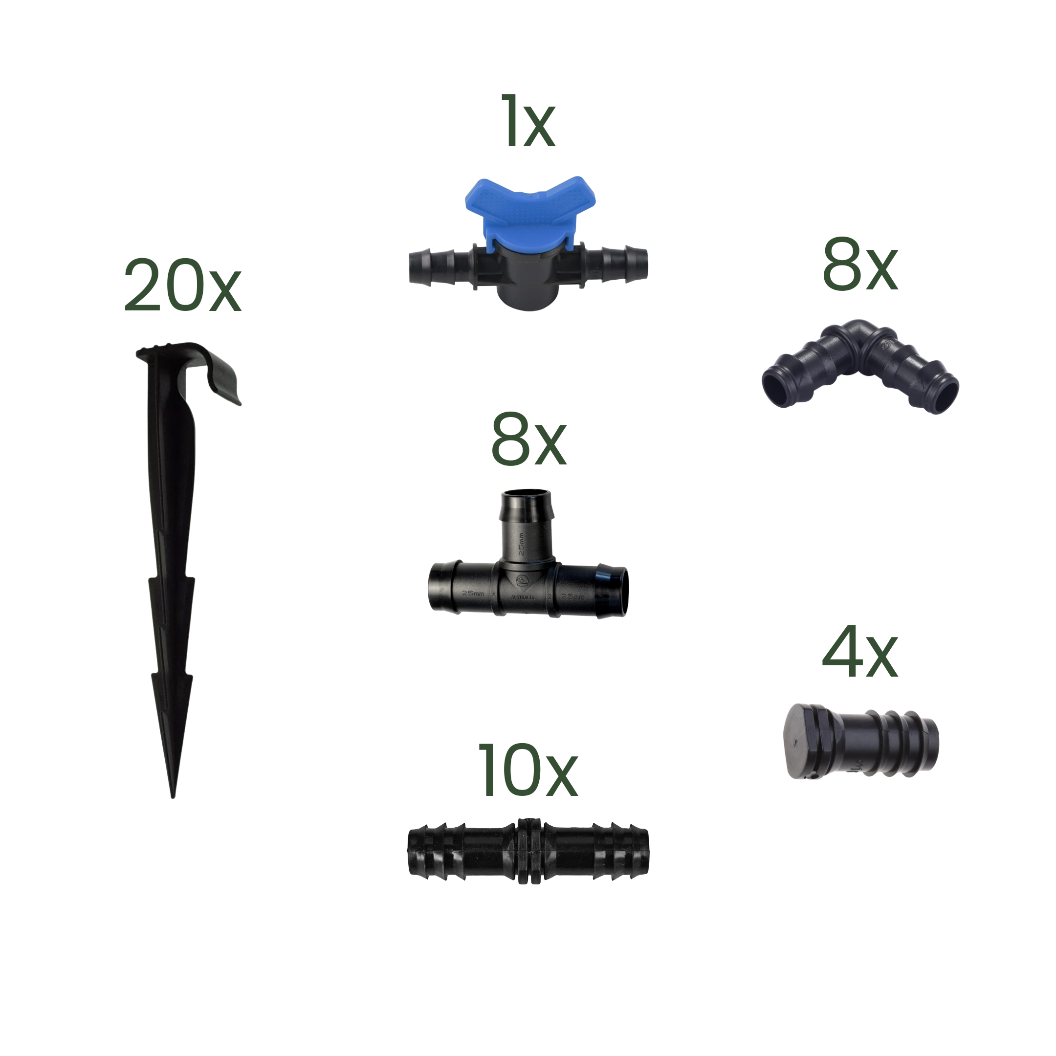 Irrigation Pipe Fittings Set - Imported