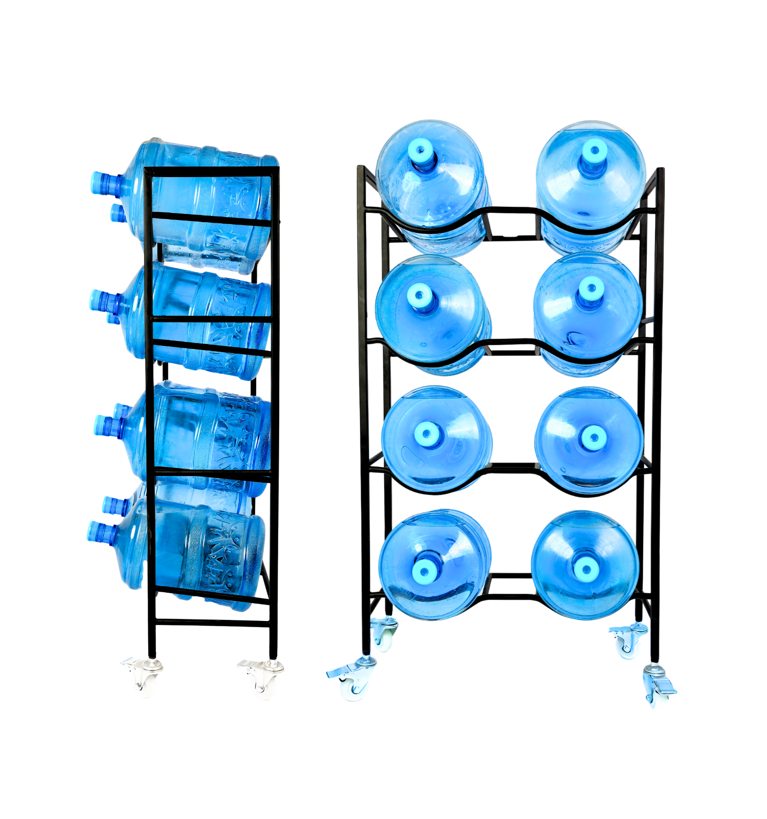 WaterRack Premium | Dual 4-Tier with Wheels & Brakes