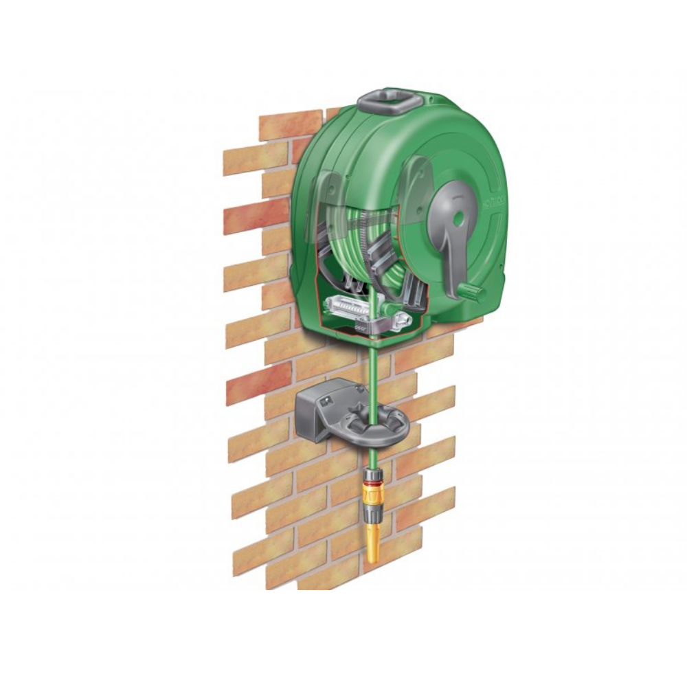 Wall-Mounted Fast Hose Reel with 40M Hose - Hozelock UK Fast Reel Heavy Duty