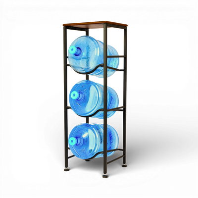 WaterRack Premium | 3-Tier with Natural Wood Shelf