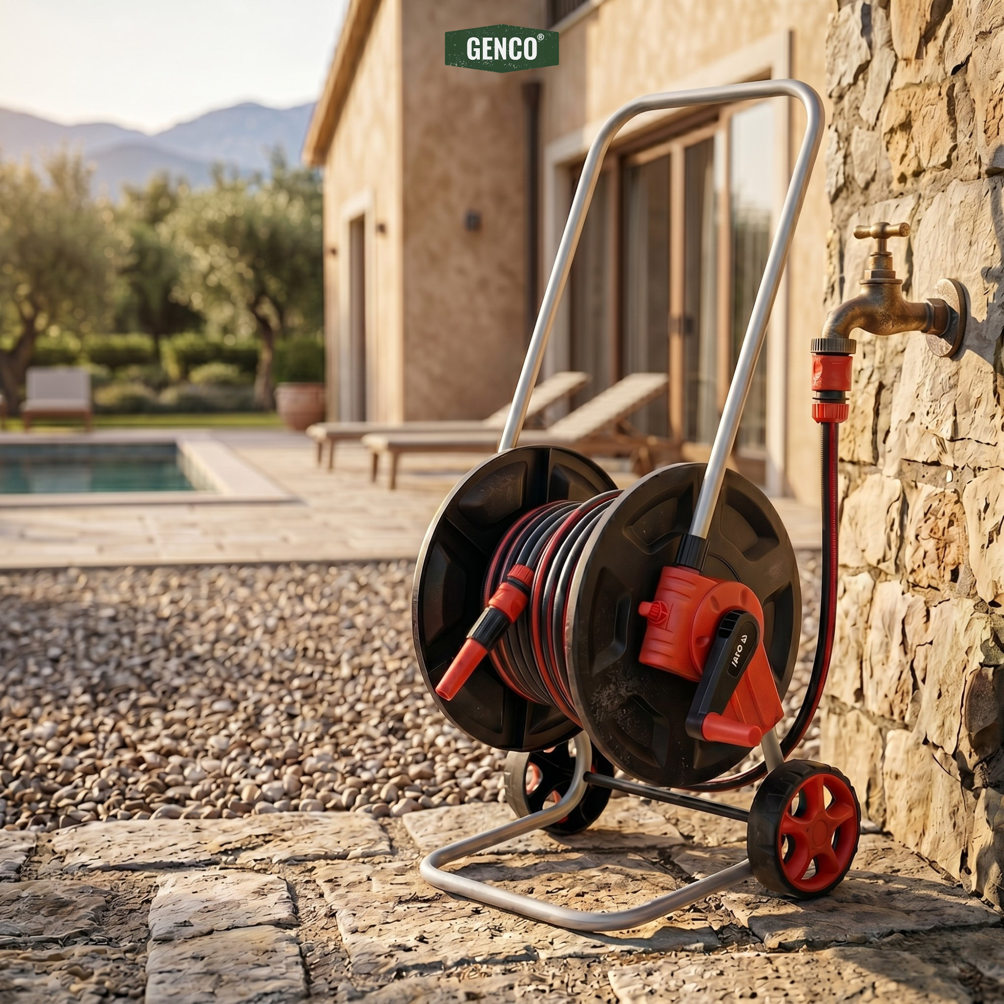 Manual Hose Reel Stand - 30m (Full Set)