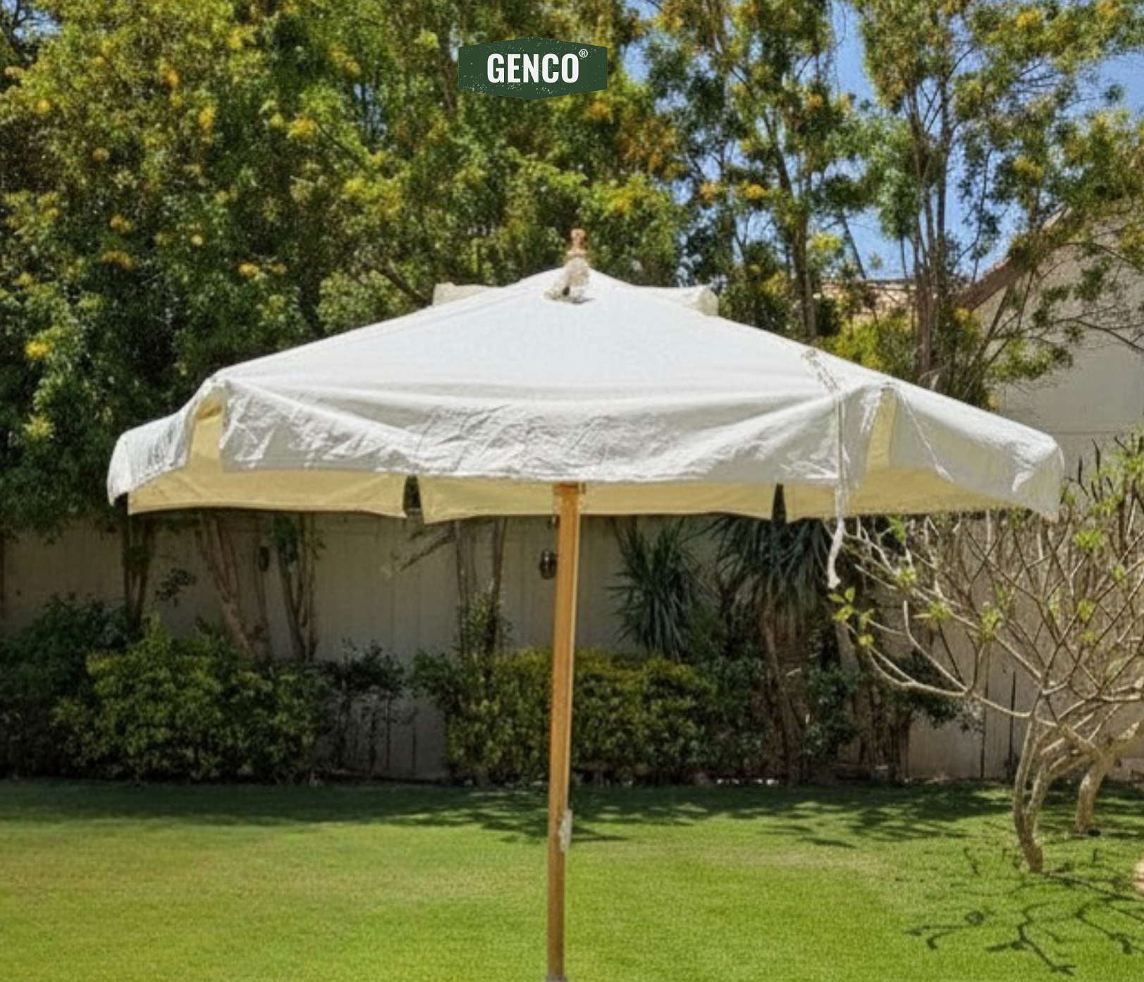 3m Beechwood Standard Umbrella – Easy-Pull Rope Mechanism | Without Base