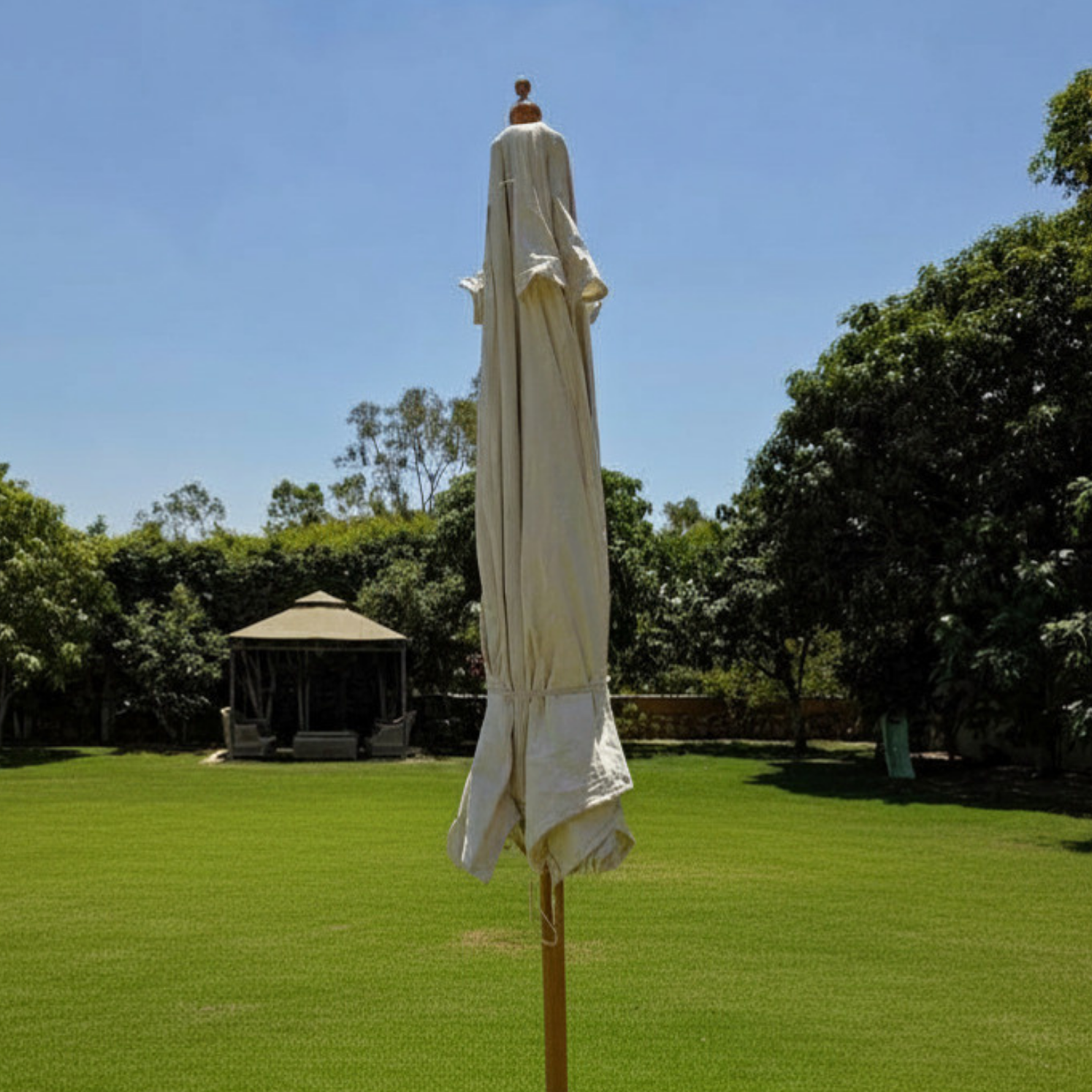 3m Beechwood Standard Umbrella – Easy-Pull Rope Mechanism | Without Base