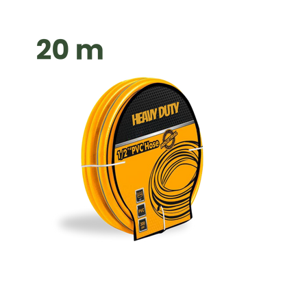 Full Set | Modern Hose Holder + 20m Heavy Duty PVC Hose + 9 Mode Sprayer + Connectors
