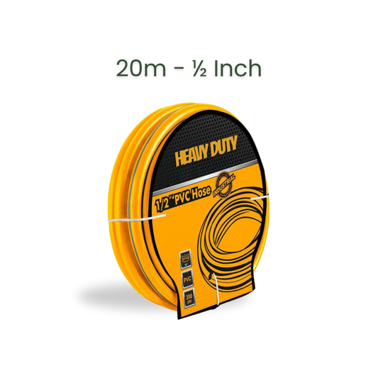 1/2 Inch Heavy-Duty PVC Hose 20m (Green, Blue or Yellow)