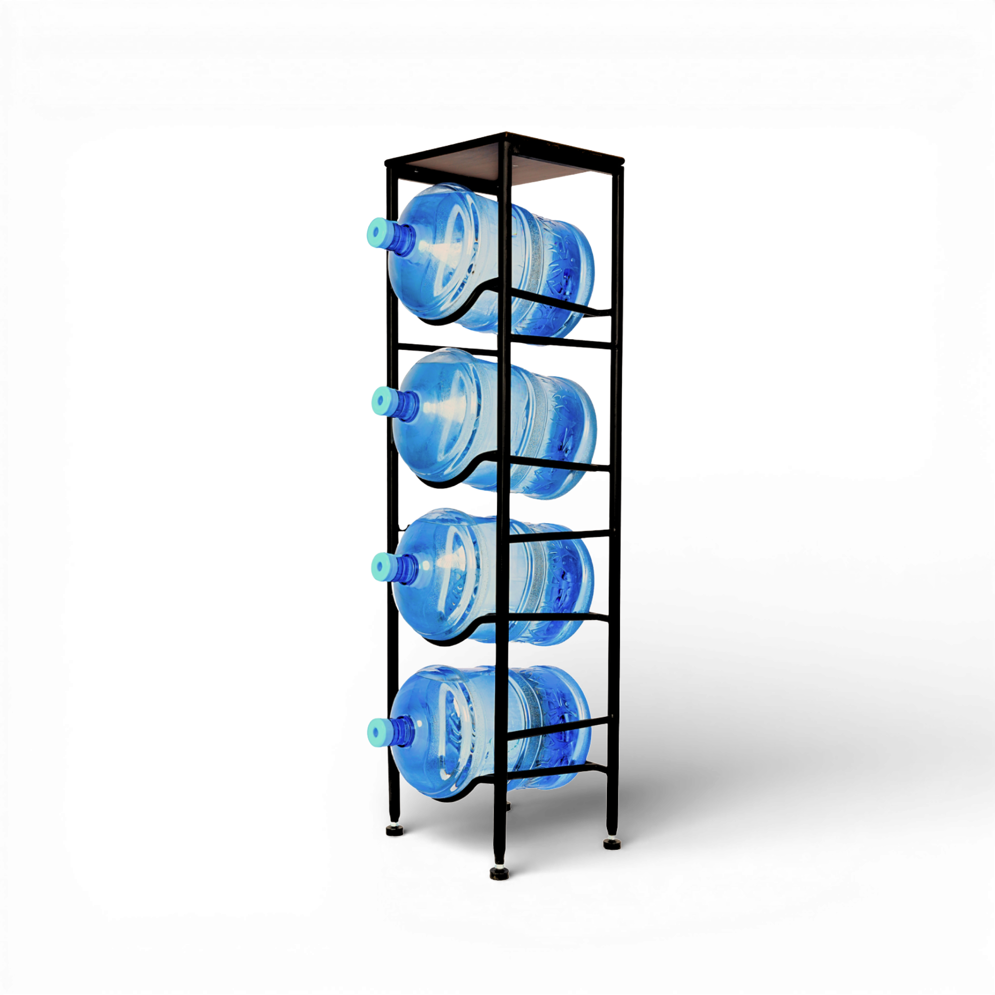 WaterRack Premium | 4-Tier with Natural Wood Shelf