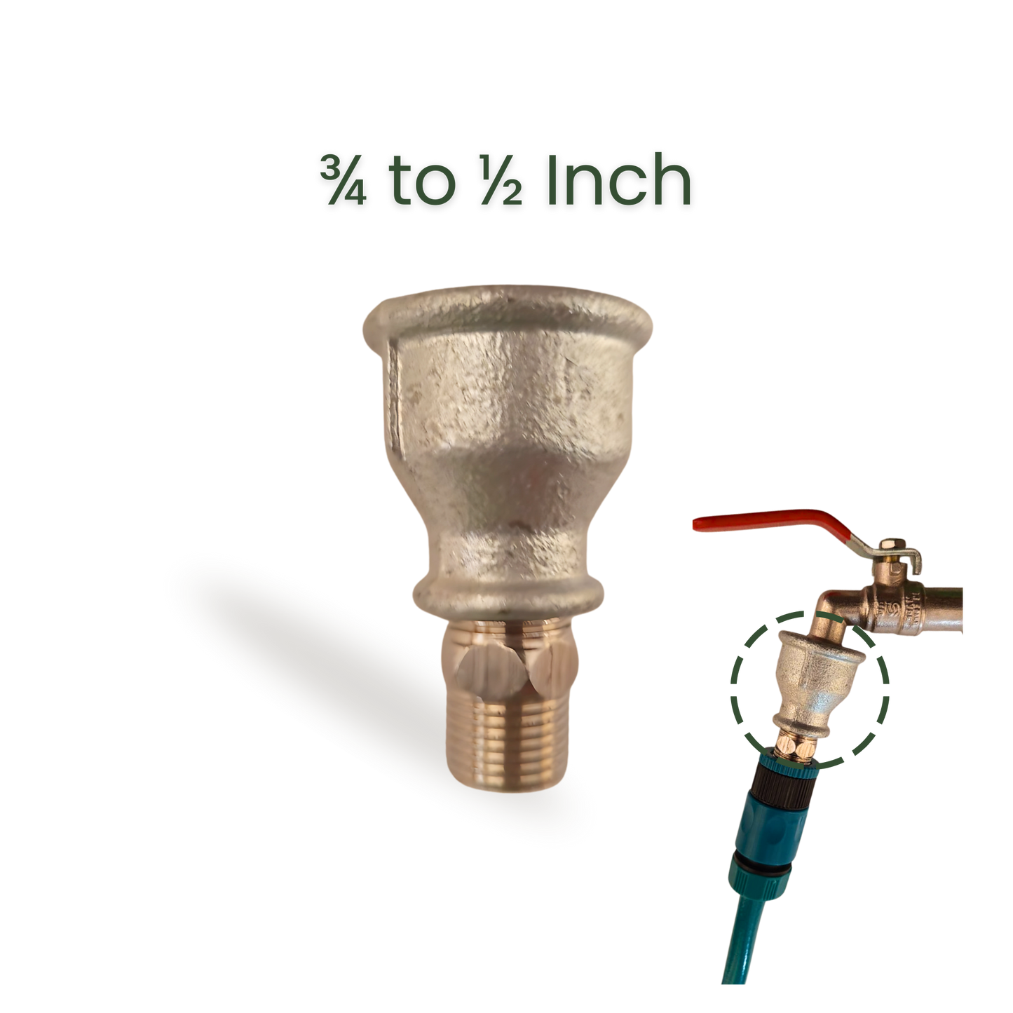 3/4" to 1/2" Faucet Adapter – Nickel Copper