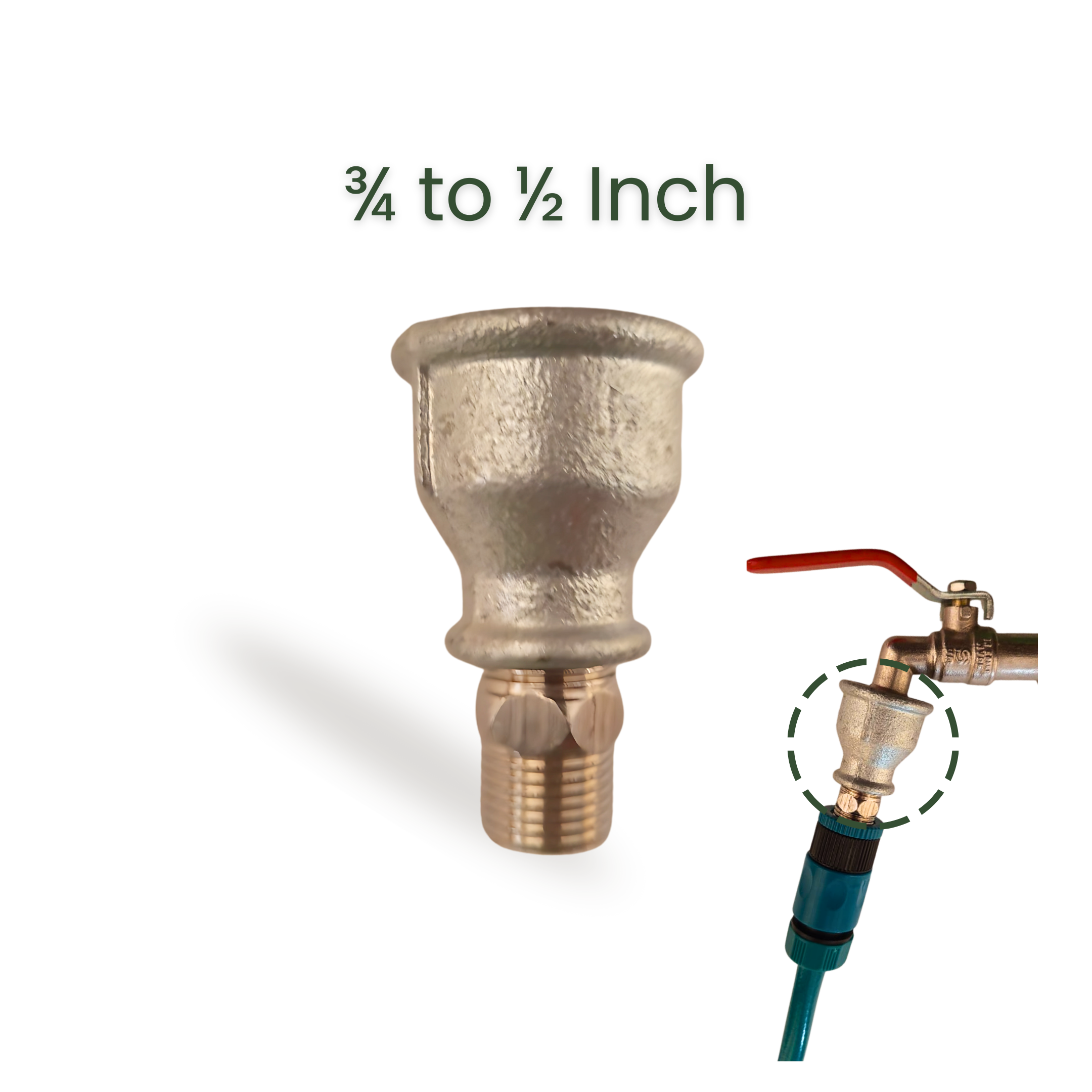 3/4" to 1/2" Faucet Adapter – Nickel Copper