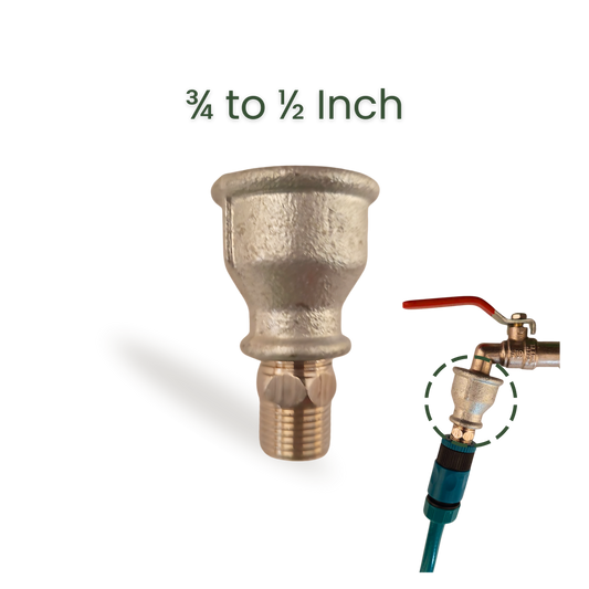 3/4" to 1/2" Faucet Adapter – Nickel Copper