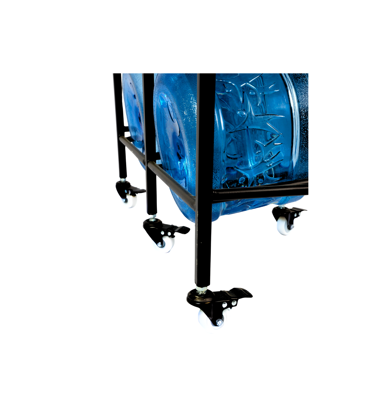 WaterRack Premium | Dual 3-Tier with 2 Natural Wood Shelves, Wheels & Brakes