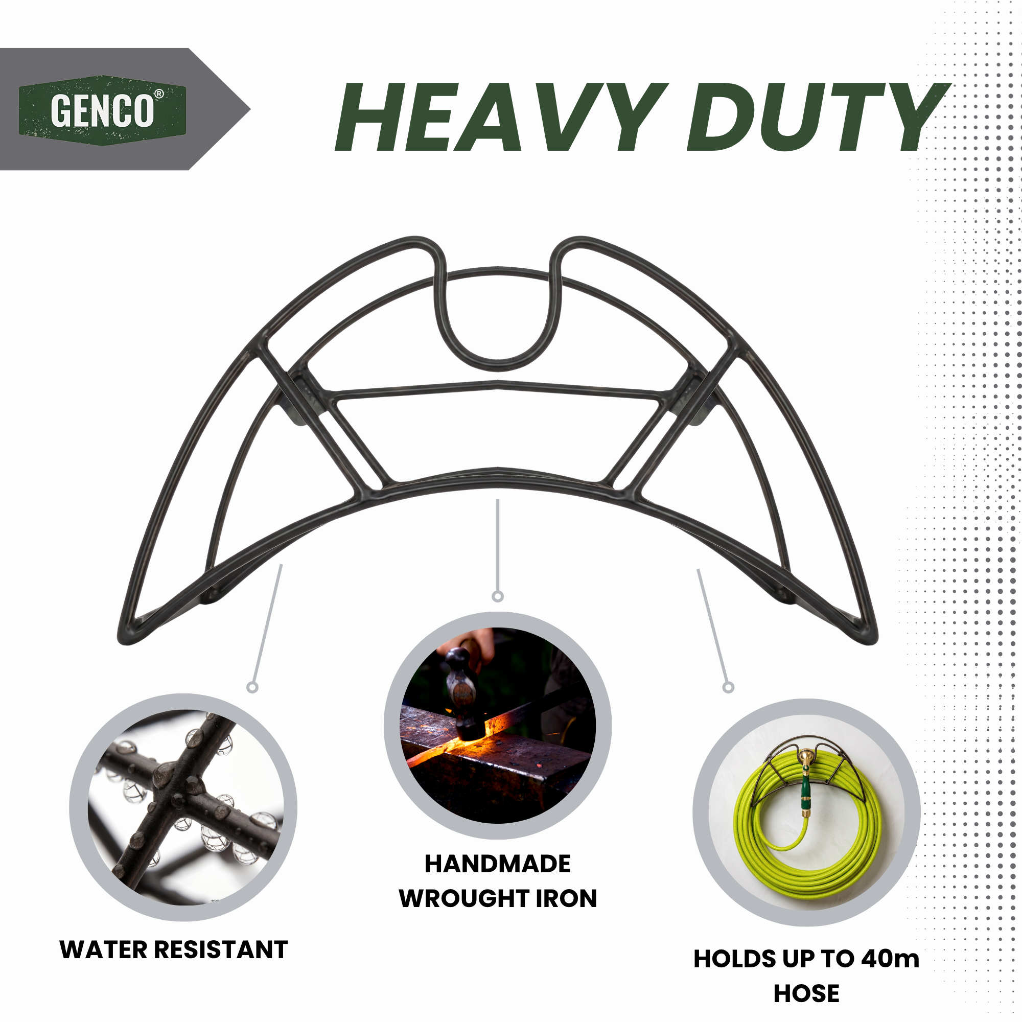 Modern Garden Hose Wall Mount Holder